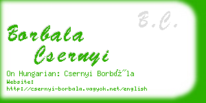 borbala csernyi business card